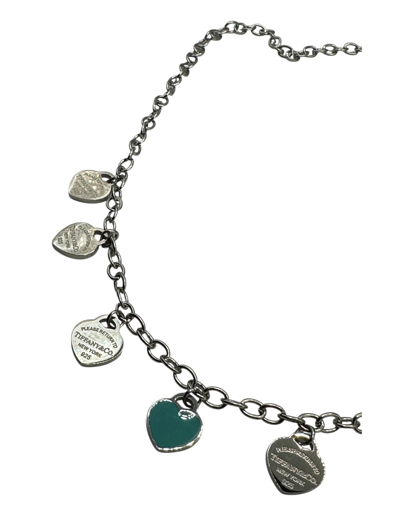 Tiffany & Co. Halskette mit mehreren Herz-Anhängern aus 925 Sterling-Silber