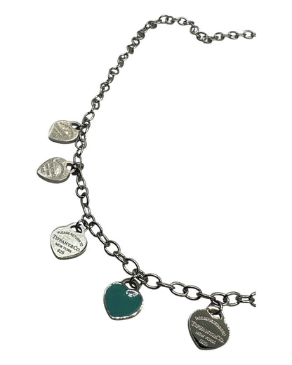 Tiffany & Co. Halskette mit mehreren Herz-Anhängern aus 925 Sterling-Silber