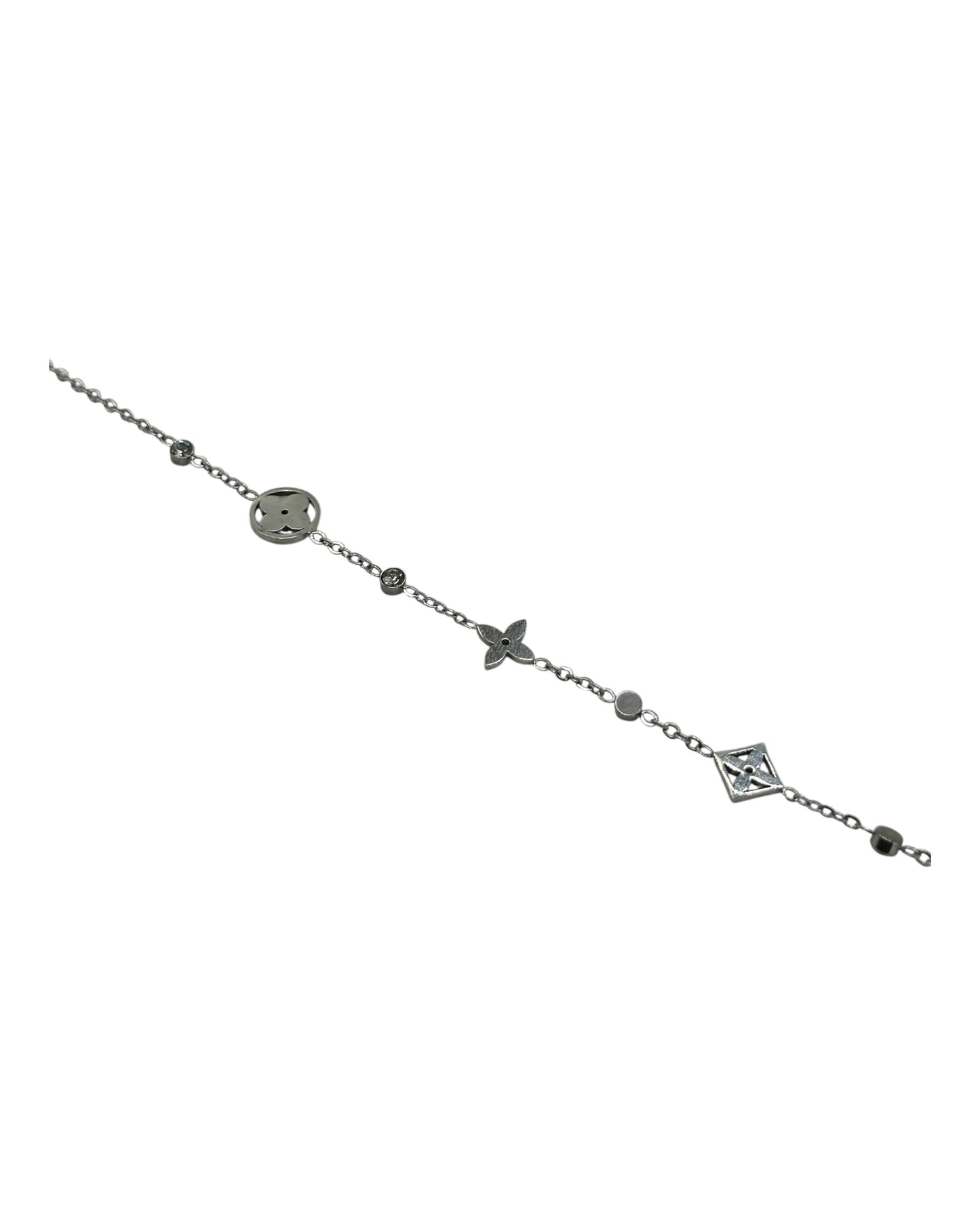Louis Vuitton Armband mit Anhängern – Silberfarbenes Armband