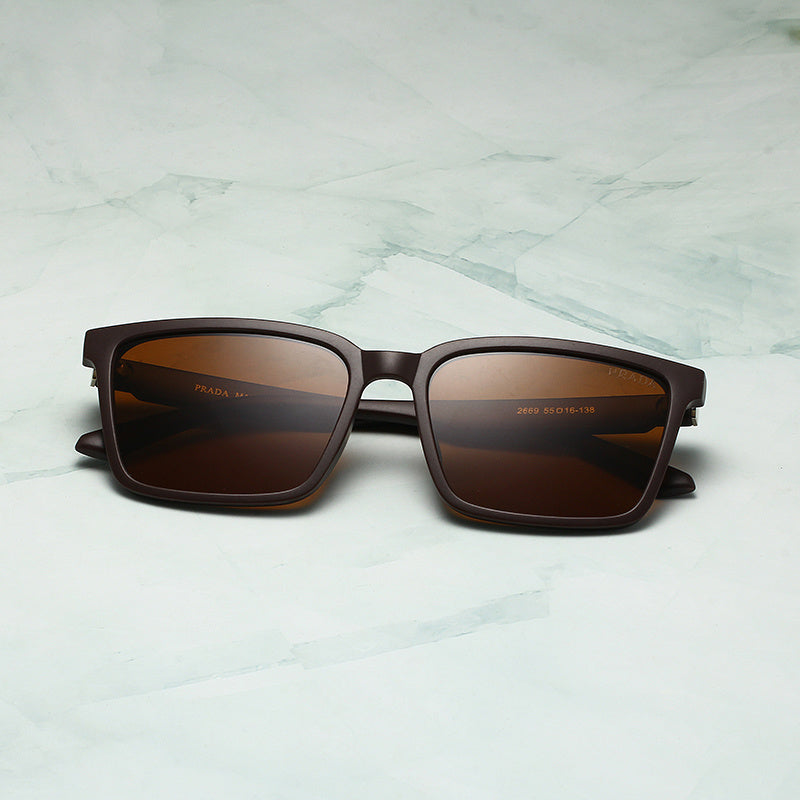 PRADA RECTANGULAR LOGO SUNGLASSES – FULL SET – 1:1 HIGH END