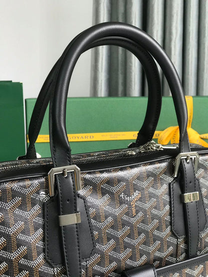 Sac Goyard - noir - Porte-documents haut de gamme style Ambassadeur - Toile à chevrons
 | 7A SUPER | QUALITÉ ORIGINALE | ENSEMBLE COMPLET