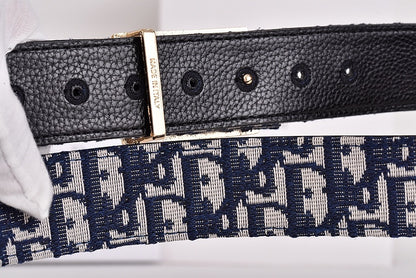 DIOR OBLIQUE CD JACQUARD RETRO BUCKLE BELT-FULL SET – 1:1 HIGH END