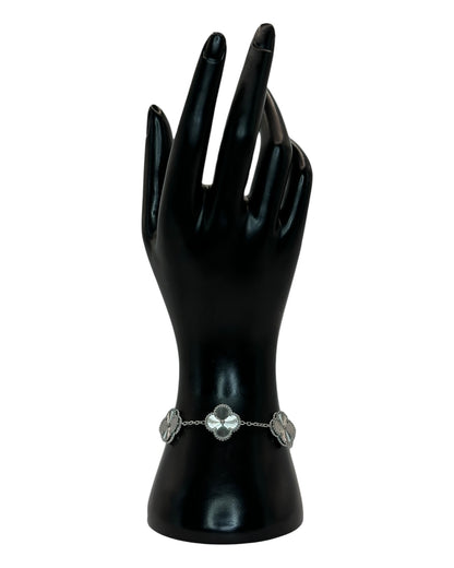 Van Cleef & Arpels Alhambra Armband mit Kleeblättern Silber