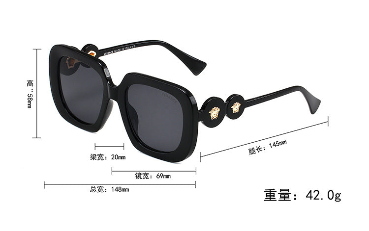 VERSACE OVERSIZED SQUARE SUNGLASSES – FULL SET – 1:1 HIGH END