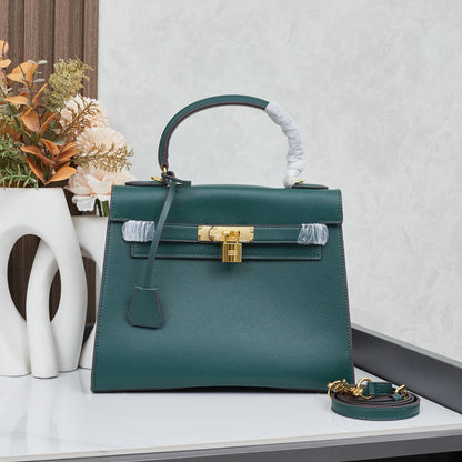 HERMÈS SCHULTERTASCHE KELLY 28CM FEU RETOURNE GOLD - 1:1 HIGH END