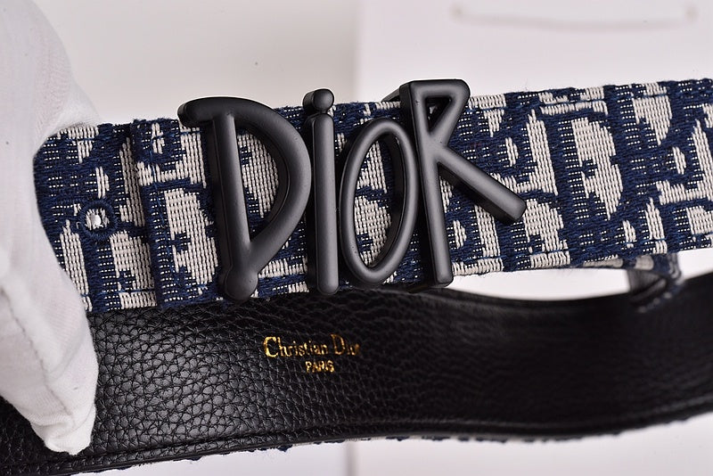 DIOR OBLIQUE DIOR LETTER RETRO BUCKLE BELT – FULL SET – 1:1 HIGH END