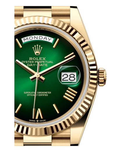Rolex Day-Date Green Dial, 36mm Yellow Gold President - U1 FACTORY - AUTOMATIK