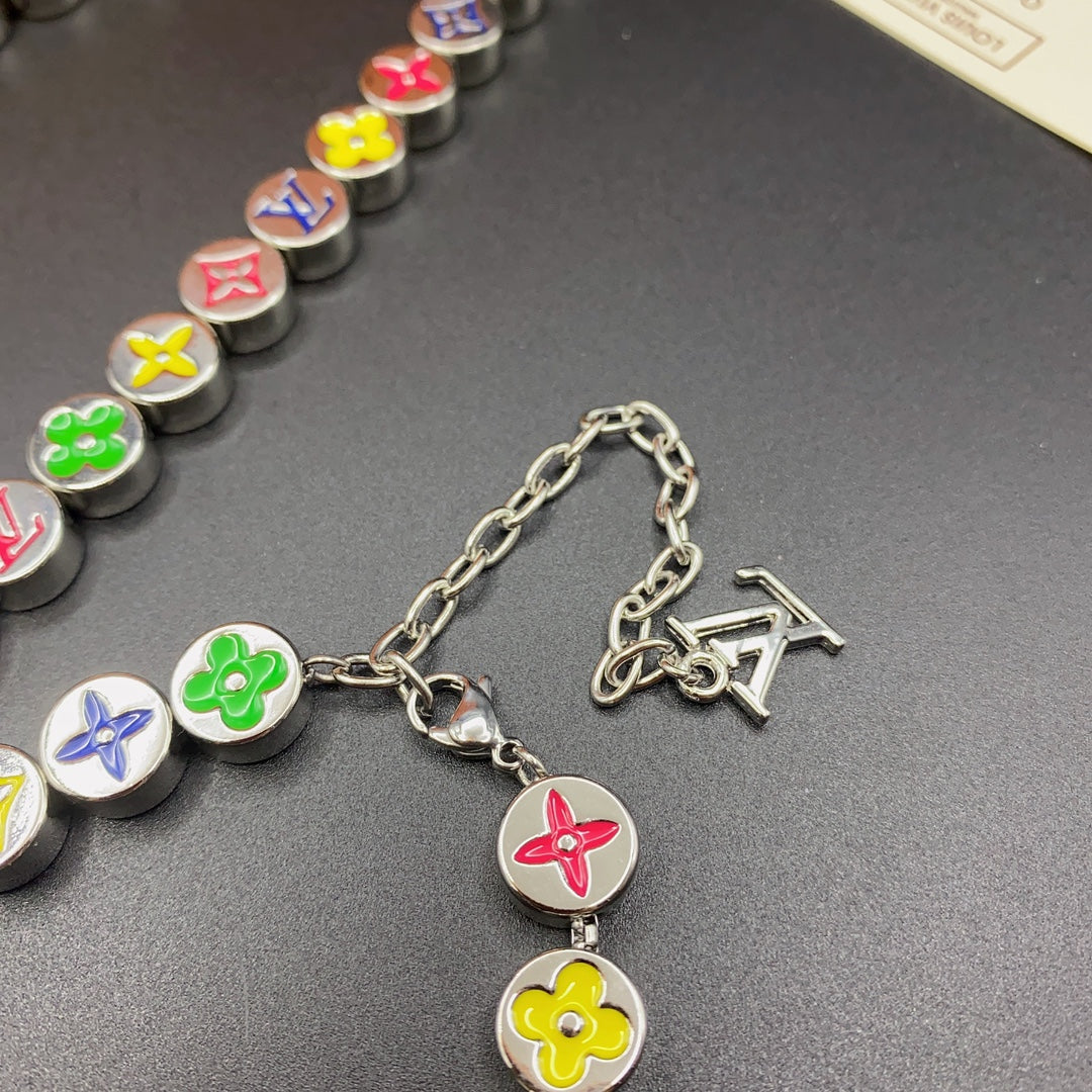 LOUIS VUITTON MONOGRAM COLORS BRACELET/NECKLACE – Full Set - 1:1 HIGH END
