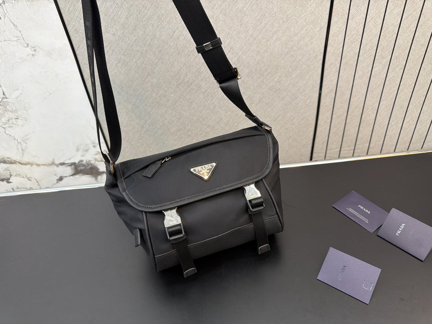 PRADA RE-NYLON MESSENGER BAG 21CM & 26CM – FULL SET – 1:1 HIGH END