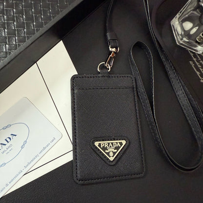 PRADA SAFFIANO LEATHER BADGE HOLDER - 1:1 HIGH END