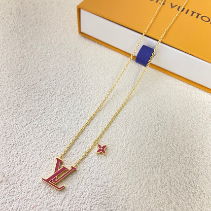 LOUIS VUITTON ICONIC ENAMEL NECKLACE – Full Set  - 1:1 HIGH END