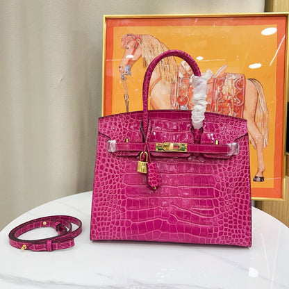 HERMÈS BIRKIN 30CM CROCODILE GOLD HARDWARE - 1:1 HIGH END