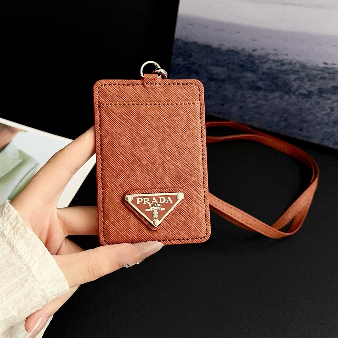 PRADA SAFFIANO LEATHER BADGE HOLDER - 1:1 HIGH END