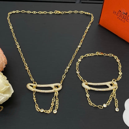 HERMÈS CHAINE D'ANCRE PUNK BRACELET/NECKLACE – Full Set  - 1:1 HIGH END