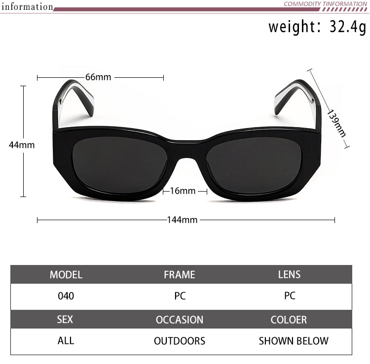 PRADA RECTANGULAR SUNGLASSES – FULL SET – 1:1 HIGH END