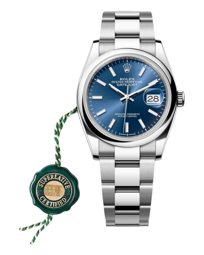 Rolex Datejust Bright Blue Dial 36mm - Oyster - U1 FACTORY - AUTOMATIK
