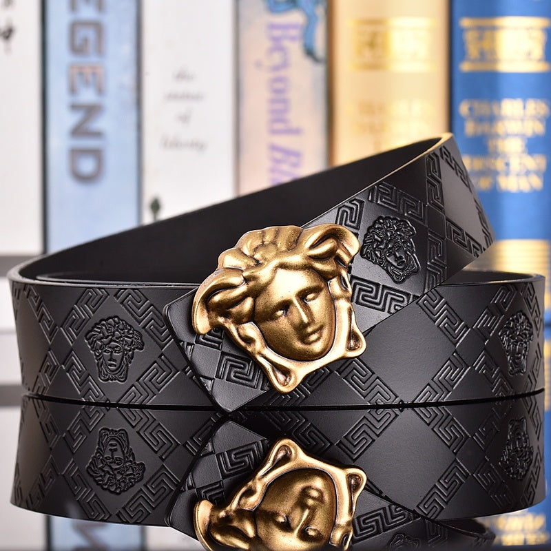 VERSACE MEDUSA AND RETRO EMBOSSED LEATHER BELT COLLECTION – 1:1 HIGH END