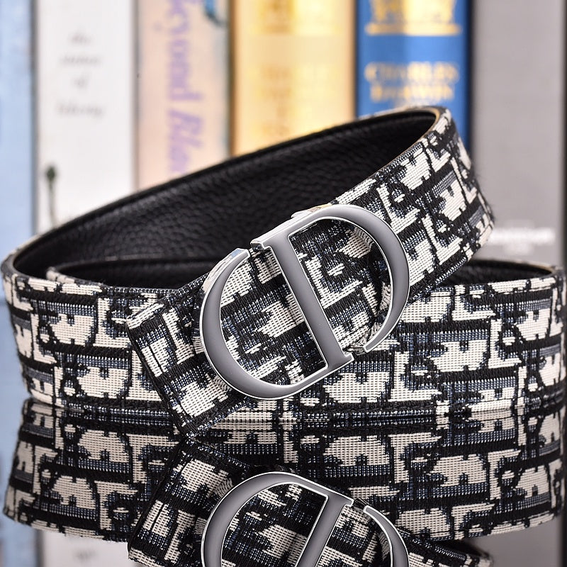 DIOR OBLIQUE CD OVAL RETRO BUCKLE BELT – FULL SET – 1:1 HIGH END