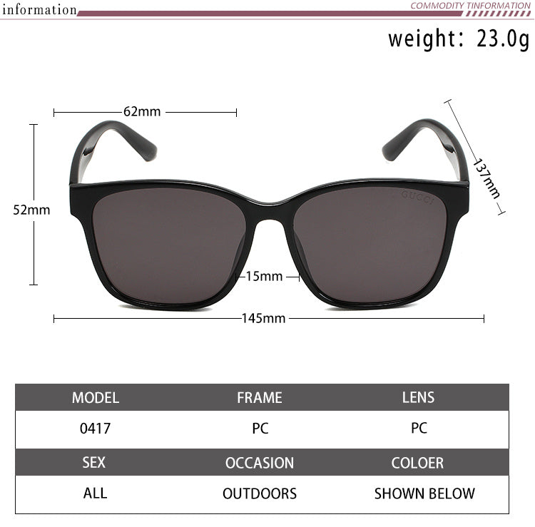 GUCCI GG0417SK SUNGLASSES – FULL SET – 1:1 HIGH END