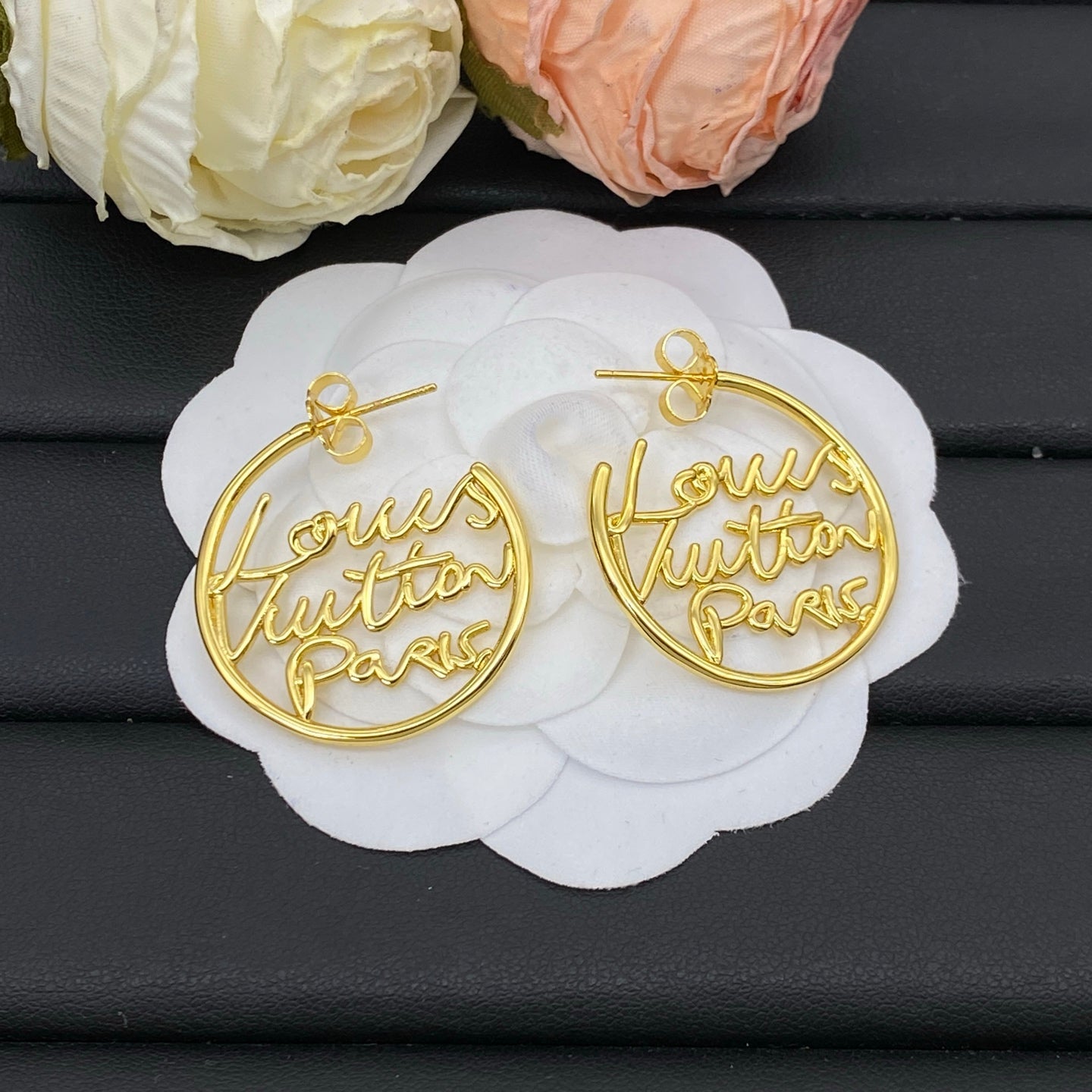 LOUIS VUITTON LV SCRIPT HOOPS – FULL SET – 1:1 HIGH END