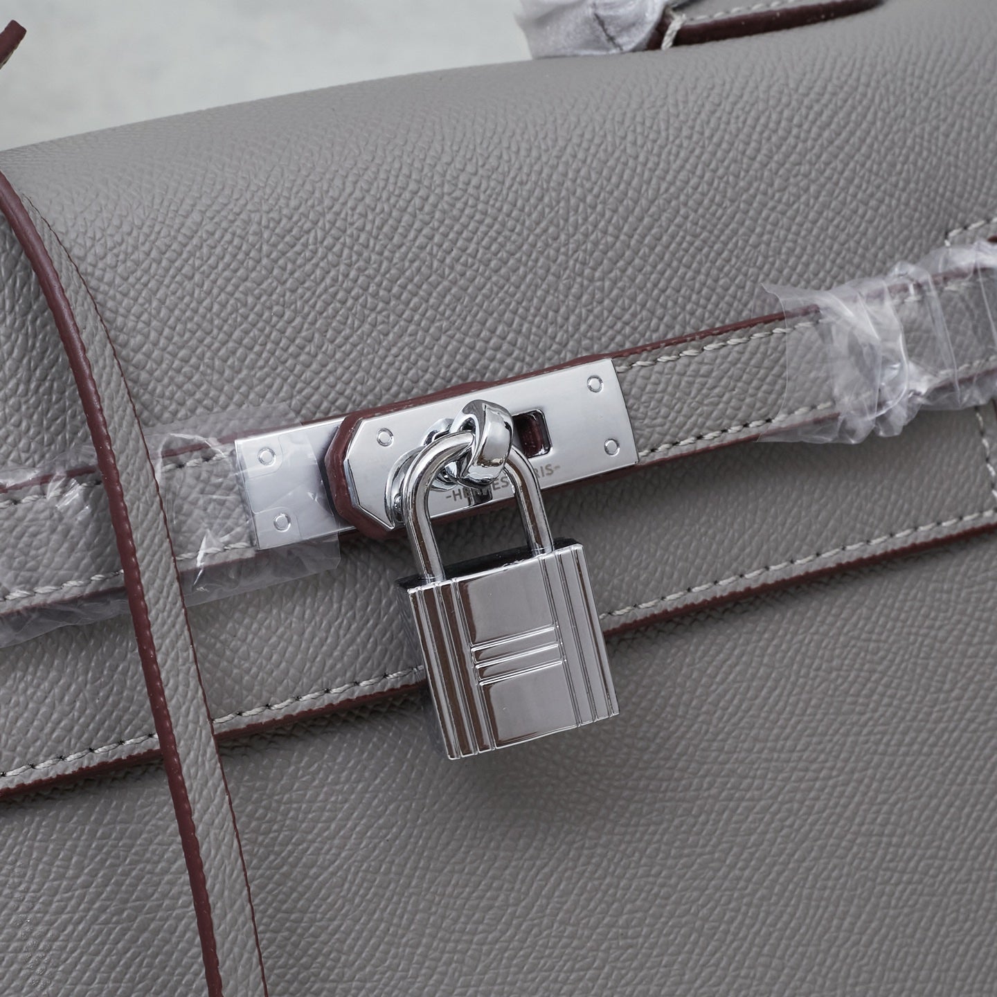 HERMÈS SCHULTERTASCHE KELLY 28CM FEU RETOURNE SILVER - 1:1 HIGH END