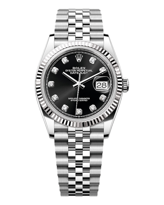 Rolex Datejust Black Dial with Diamonds 36mm Jubilee - U1 FACTORY - AUTOMATIK