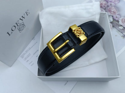 LOEWE ANAGRAM RETRO PIN BUCKLE LEATHER BELT – FULL SET – 1:1 HIGH END