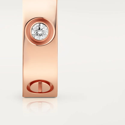CARTIER LOVE RING SCHMAL MIT 3 DIAMANTEN- ROSÉGOLD - FULLSET