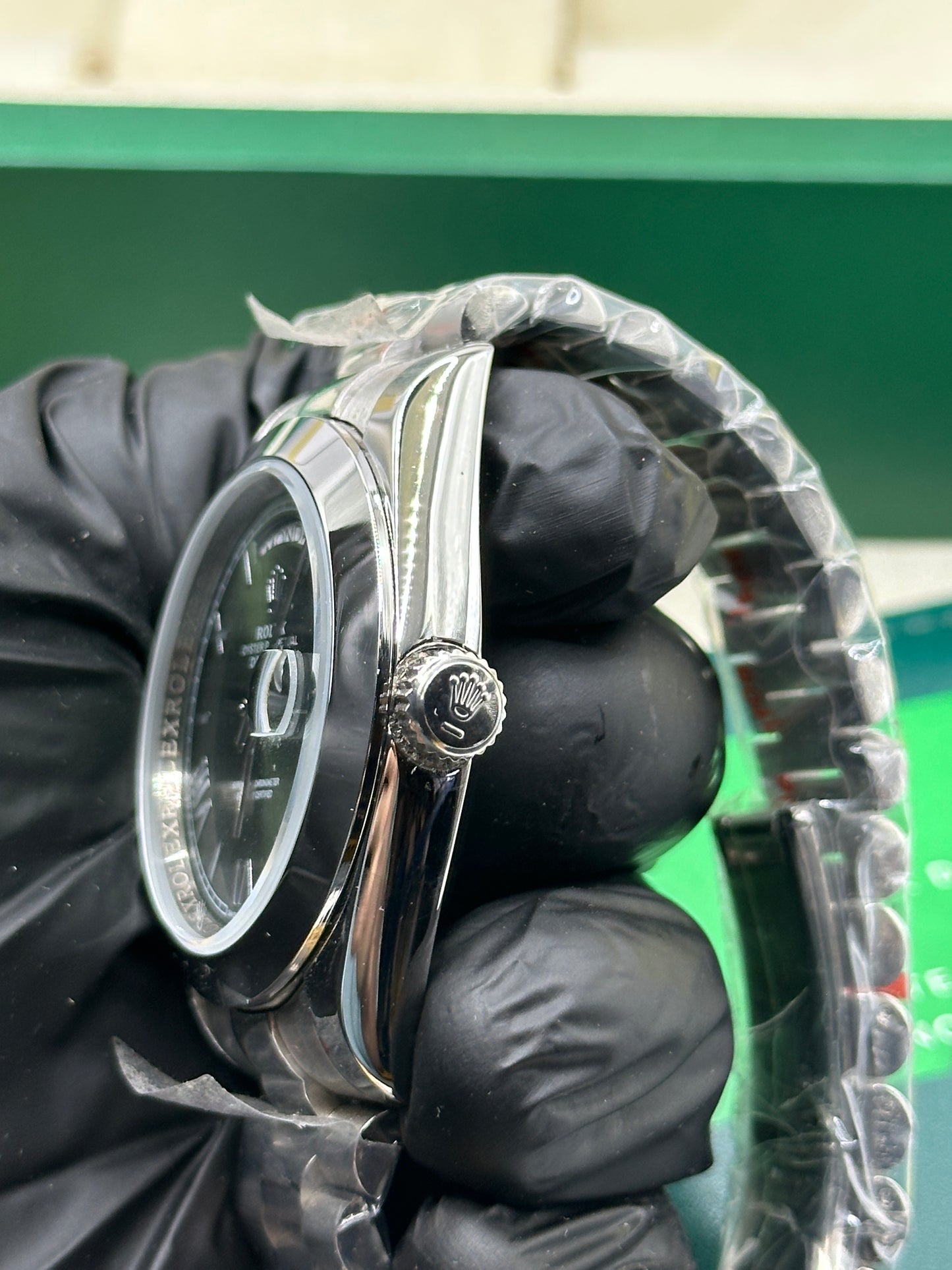 Rolex Day-Date Green Roman Dial, 40mm White Gold President - U1 FACTORY - AUTOMATIK