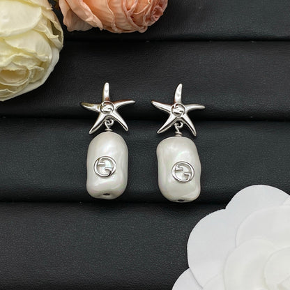 GUCCI STARFISH PEARL EARRINGS – FULL SET - 1:1 HIGH END