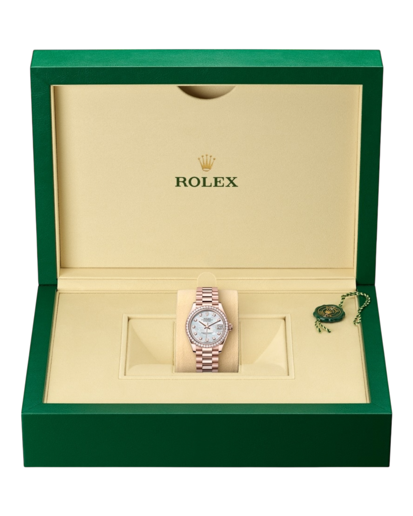 Rolex Datejust 31mm White with Rosé Diamonds Perlmutt Dial - U1 FACTORY - AUTOMATIK - Jubilee
