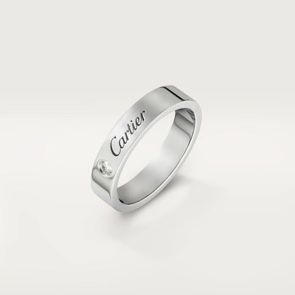 Cartier C de Cartier Ring aus Silber mit einem Brillanten