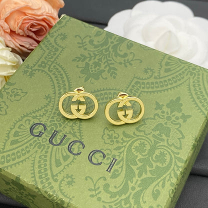 GUCCI INTERLOCKING G STUD EARRINGS – Full Set - 1:1 HIGH END