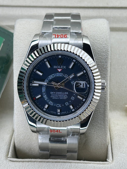 ROLEX SKY-DWELLER - BLUE DIAL - STEEL/SILVER