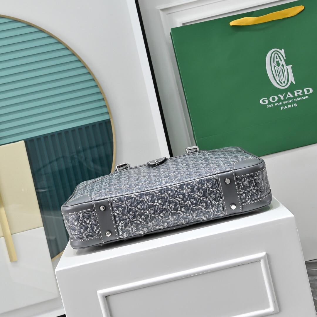 Sac Goyard - gris - Porte-documents haut de gamme style Ambassadeur - Toile à chevrons
 | 7A SUPER | QUALITÉ ORIGINALE | ENSEMBLE COMPLET