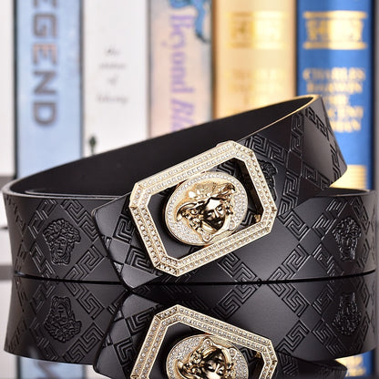 VERSACE MEDUSA AND RETRO EMBOSSED LEATHER BELT COLLECTION – 1:1 HIGH END