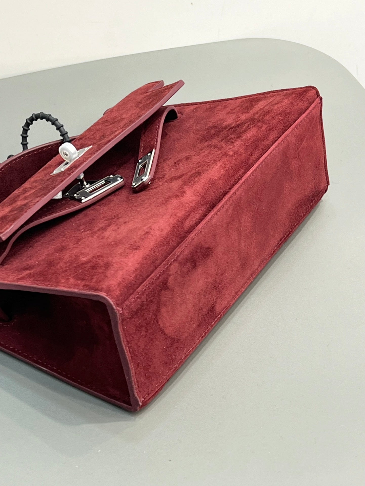 HERMÈS Kelly Pochette Bordeaux Veau Doblis Palladium Hardware 21 - 1:1 HIGH END