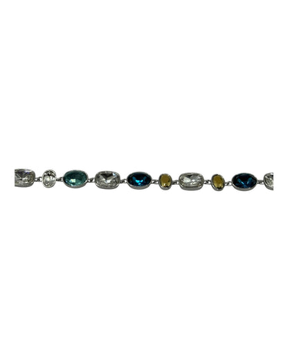 Swarovski Armband mit ovalen Steinen in Blautönen und Gelb