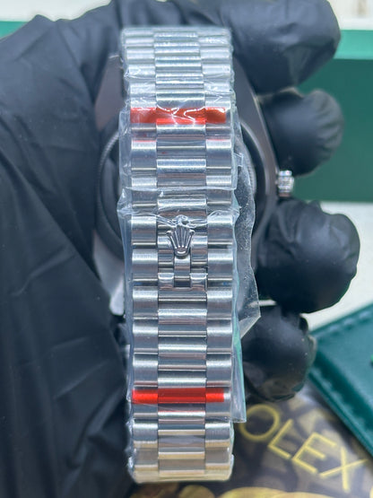 U1 Factory Rolex Day-Date Full Diamond Dial, Bezel and Roman Markers, 40mm White Gold President - Automatik