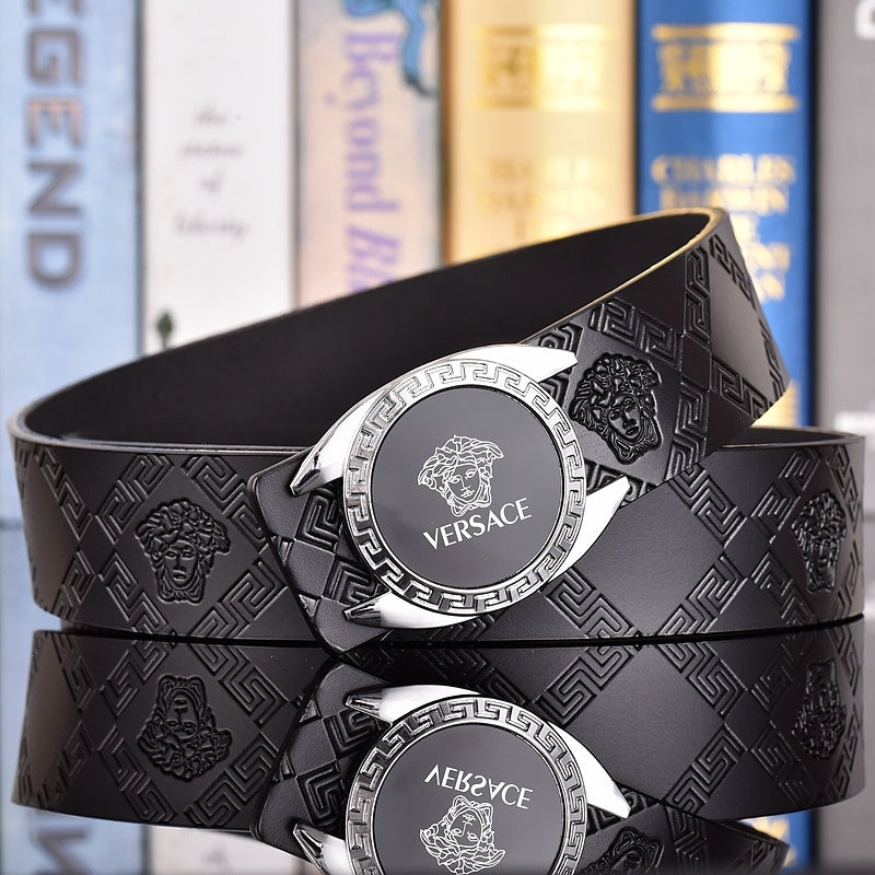 VERSACE MEDUSA AND RETRO EMBOSSED LEATHER BELT COLLECTION – 1:1 HIGH END