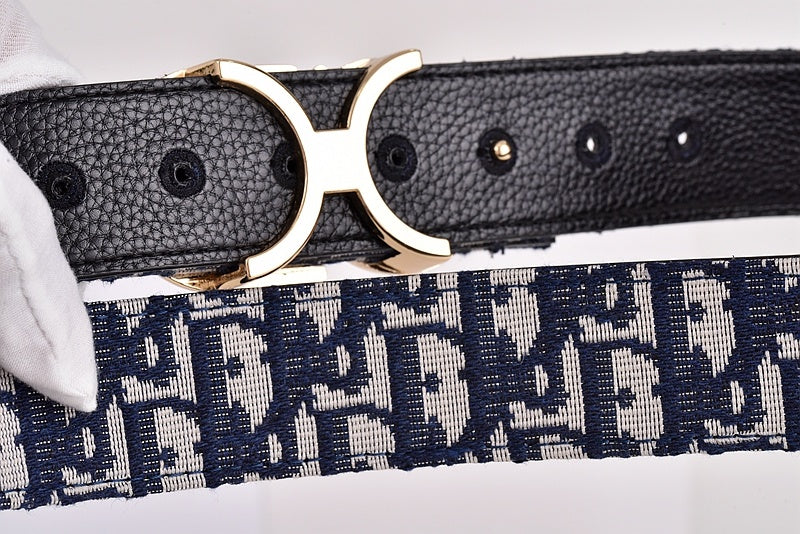 DIOR OBLIQUE CD CD-ICON BUCKLE BELT – FULL SET – 1:1 HIGH END