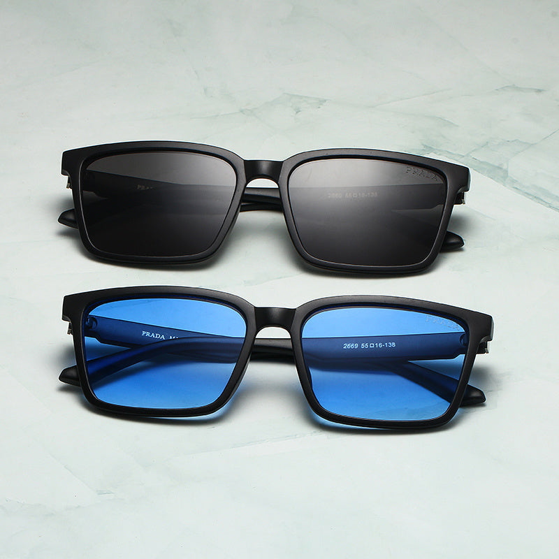 PRADA RECTANGULAR LOGO SUNGLASSES – FULL SET – 1:1 HIGH END