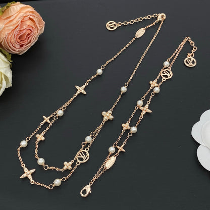 LOUIS VUITTON IDYLLE BLOSSOM NECKLACE / BRACELET – Full Set - 1:1 HIGH END