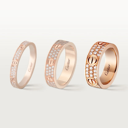 CARTIER LOVE RING ICED OUT - ROSÉGOLD - FULLSET