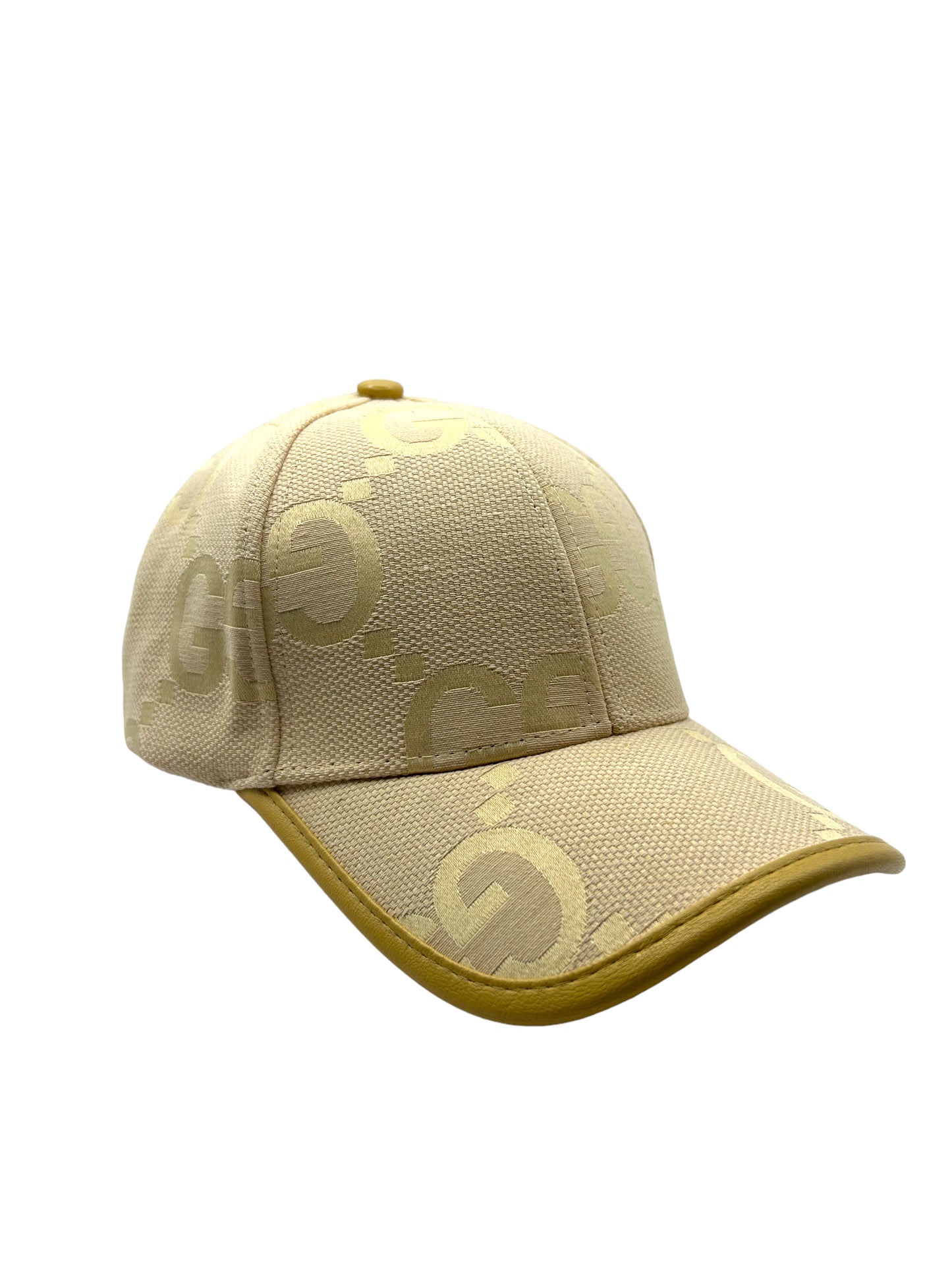 GUCCI CAP - BEIGE / CREAMY - MONOGRAM - PU-LEDER - HIGH END