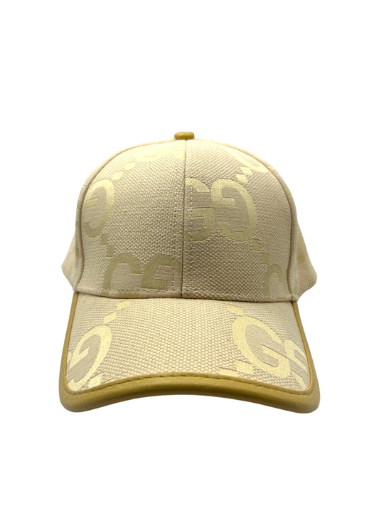 GUCCI CAP - BEIGE / CREAMY - MONOGRAM - PU-LEDER - HIGH END