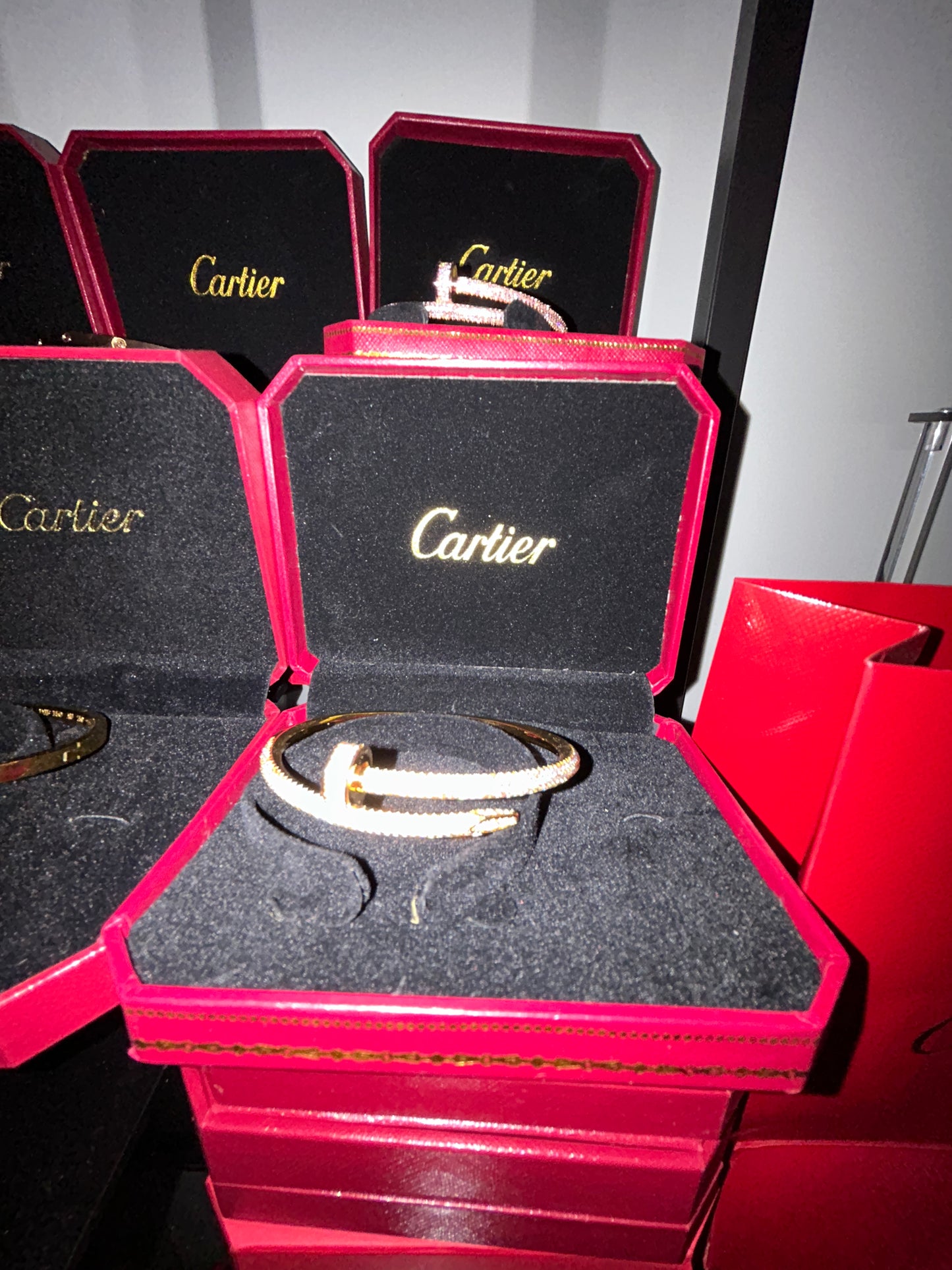 CARTIER ICED OUT NAGEL ARMBAND - GOLD - UNISEX - JUSTE UN CLOU - FULLSET