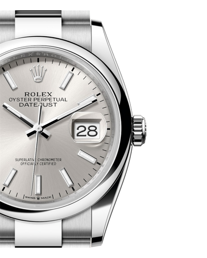 Rolex Datejust Silver 36mm Oyster U1 FACTORY - AUTOMATIK