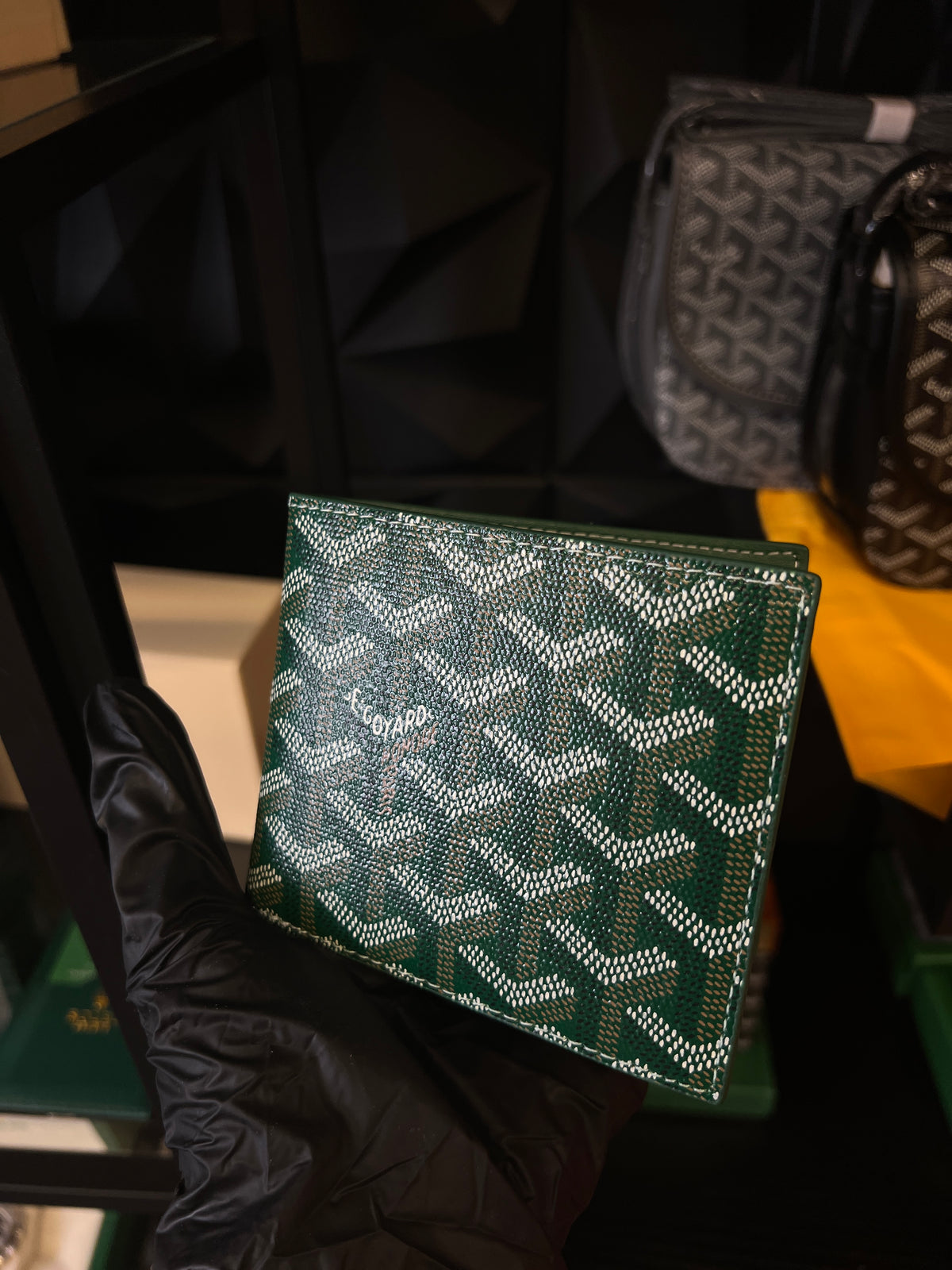 GOYARD WALLET - GREEN - PU LEATHER - SUPER CLONE - WITH BOX