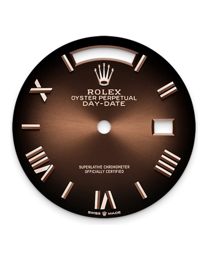 Rolex Day-Date Brown Dial with Roman Numerals, 40mm Everose Gold President - U1 FACTORY - AUTOMATIK